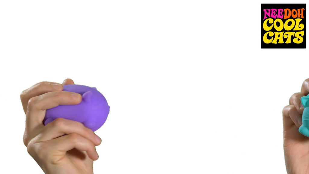 Fun Fidget Monster Cool Cats NeeDoh | Select Morning Crest - Collectible Shaggy Monster Squishable Toy Detail