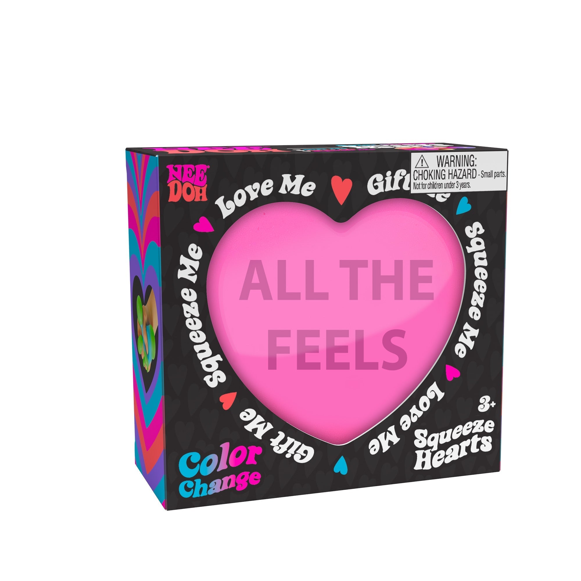 Whimsical Doughnut NeeDoh Color Change Squeeze Heart | Reserve Opal Summit - Fun Food Fidget Cookie Squishable Toy Detail