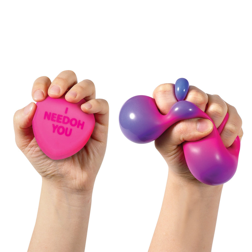 Whimsical Doughnut NeeDoh Color Change Squeeze Heart | Reserve Opal Summit - Fun Food Fidget Cookie Squishable Toy Detail
