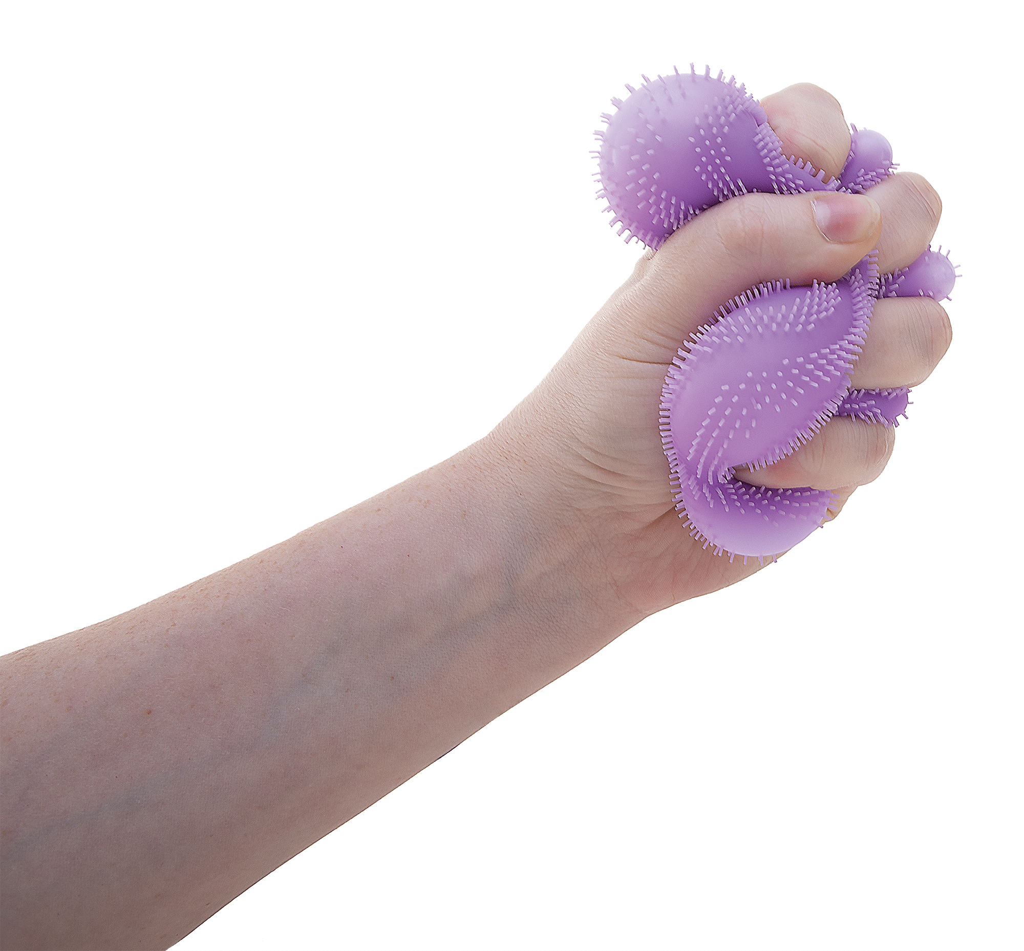 Spiky Ribbed NeeDoh Fuzz Ball Flower Power | Signature Elm Point - Fuzzy Flocked Textured Sensory Fidget Ball - Surprise Me! (Random Color)