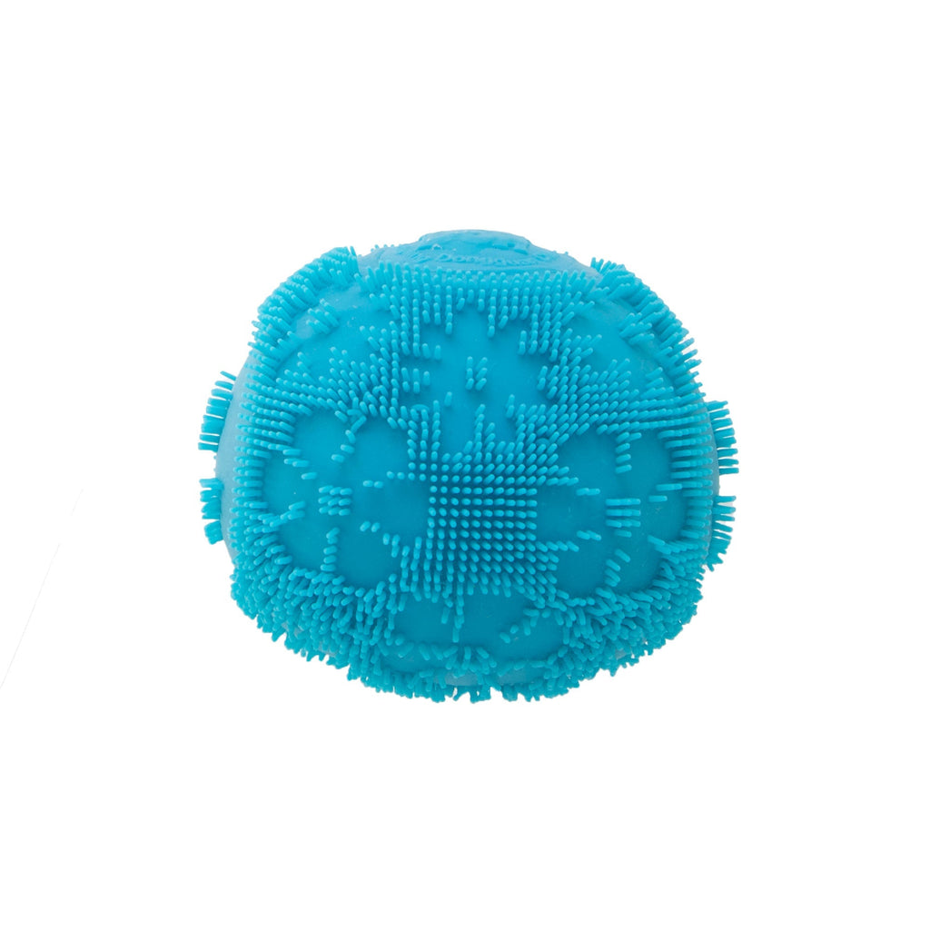 Spiky Ribbed NeeDoh Fuzz Ball Flower Power | Signature Elm Point - Fuzzy Flocked Textured Sensory Fidget Ball Detail