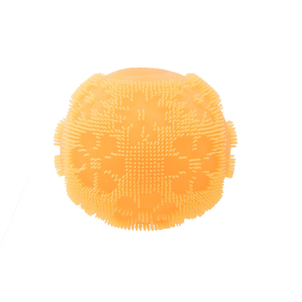 Spiky Ribbed NeeDoh Fuzz Ball Flower Power | Signature Elm Point - Fuzzy Flocked Textured Sensory Fidget Ball Detail