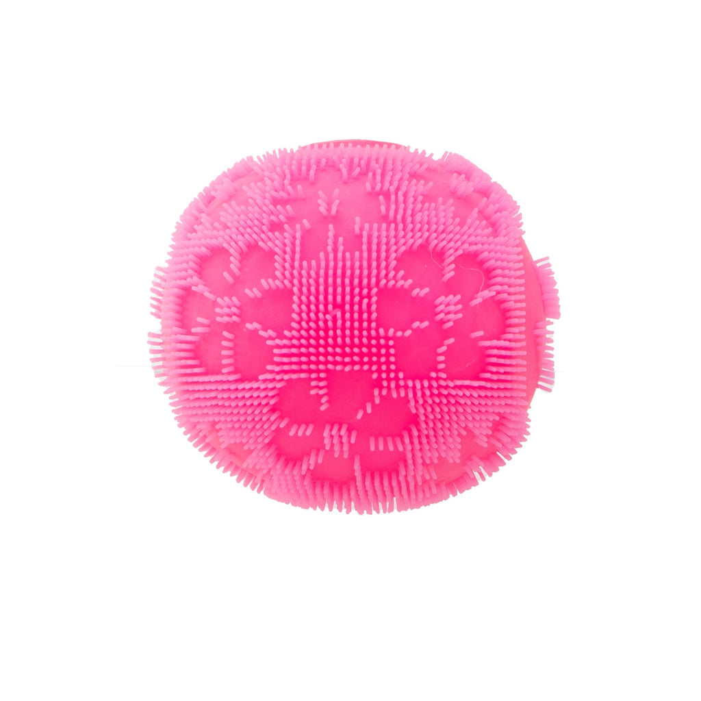 Spiky Ribbed NeeDoh Fuzz Ball Flower Power | Signature Elm Point - Fuzzy Flocked Textured Sensory Fidget Ball Detail