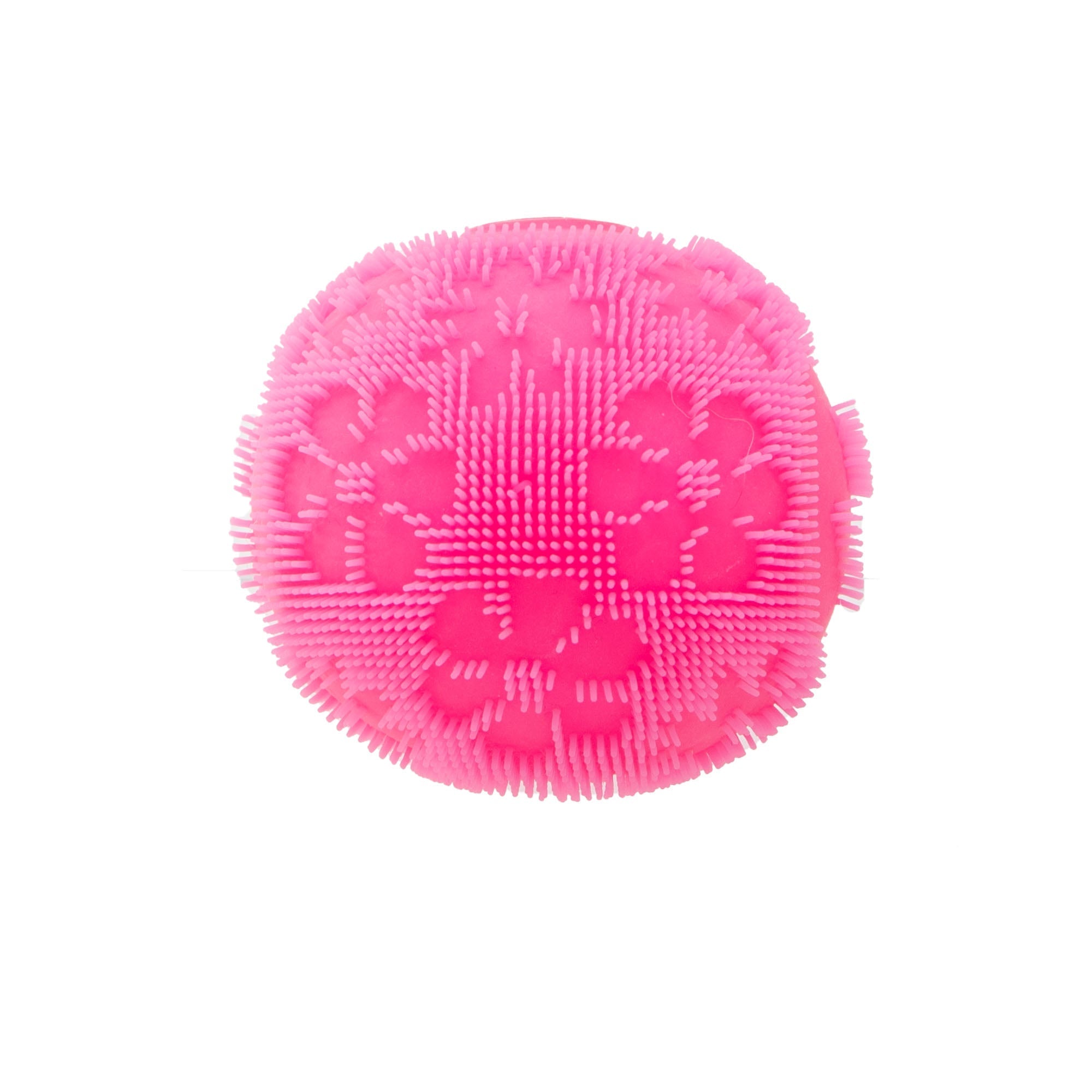 Spiky Ribbed NeeDoh Fuzz Ball Flower Power | Signature Elm Point - Fuzzy Flocked Textured Sensory Fidget Ball Detail