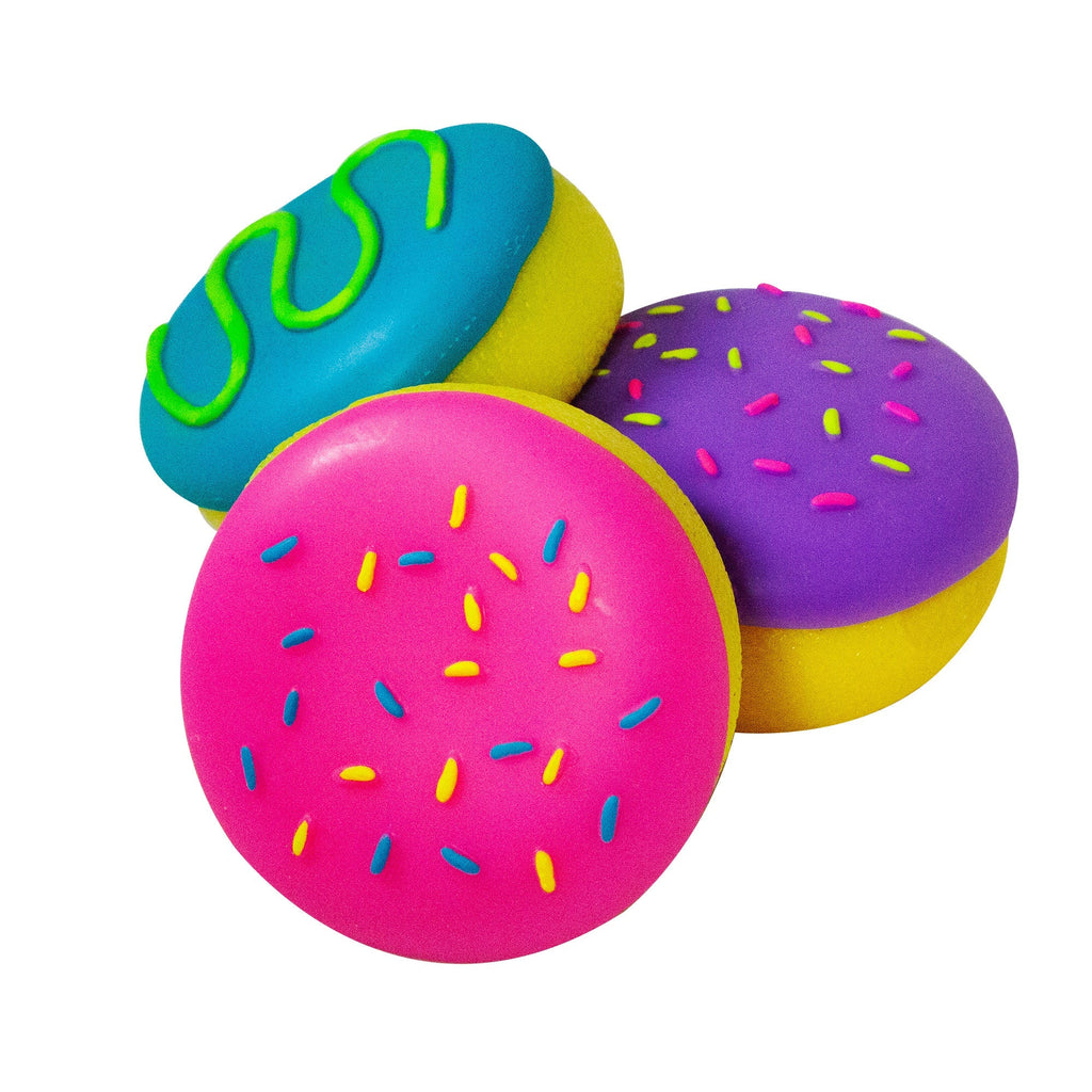 Fun Food Fidget Jelly Dohnut NeeDoh | Signature Seaside Lane - Playful Star & Heart Shaped Geometric NeeDoh Detail