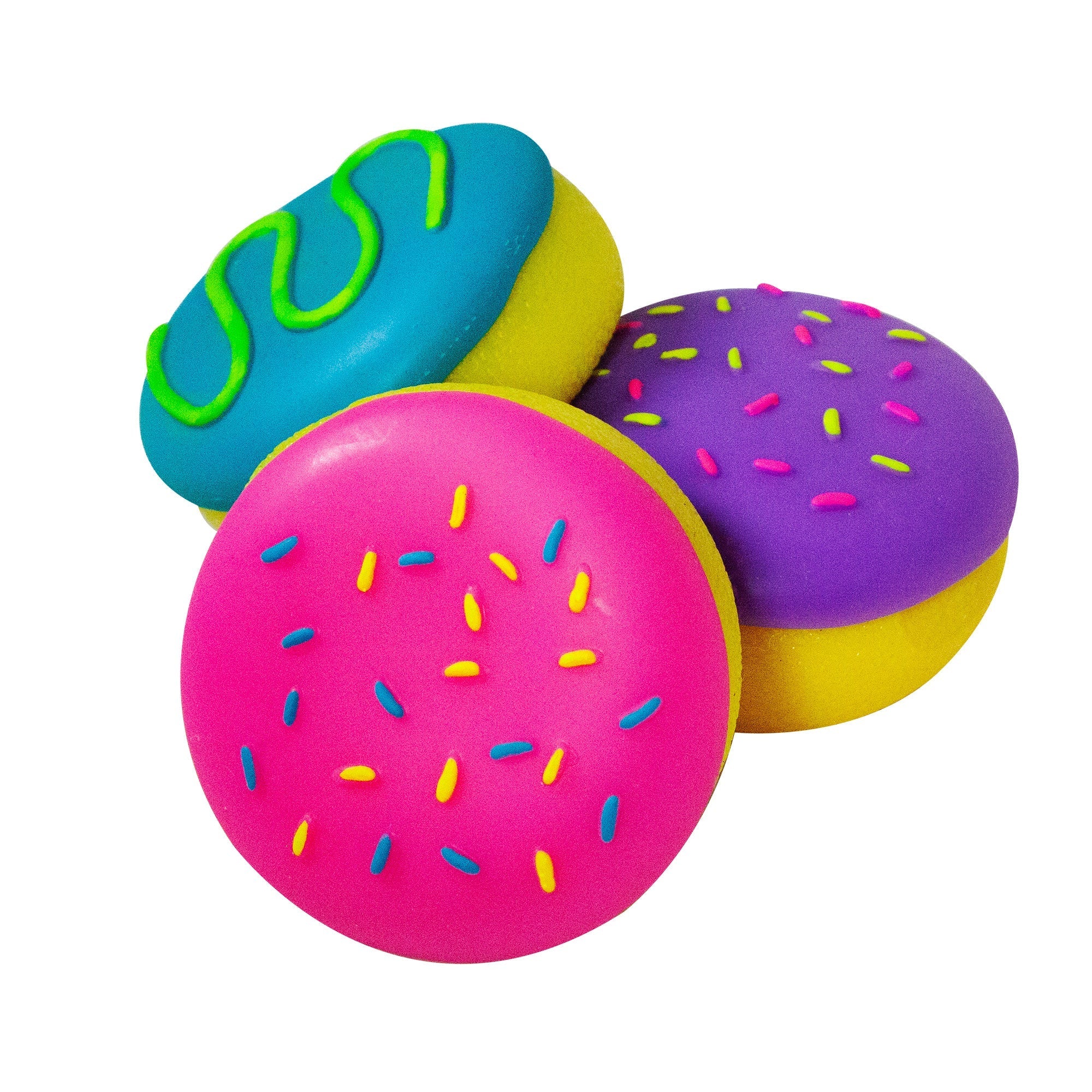Fun Food Fidget Jelly Dohnut NeeDoh | Signature Seaside Lane - Playful Star & Heart Shaped Geometric NeeDoh Detail