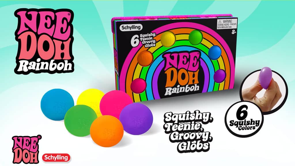 Malt-Gel Filled NeeDoh Rainboh | Reserve Autumn Pond - Giant XL Satisfyingly Squishable Stress Toy Detail