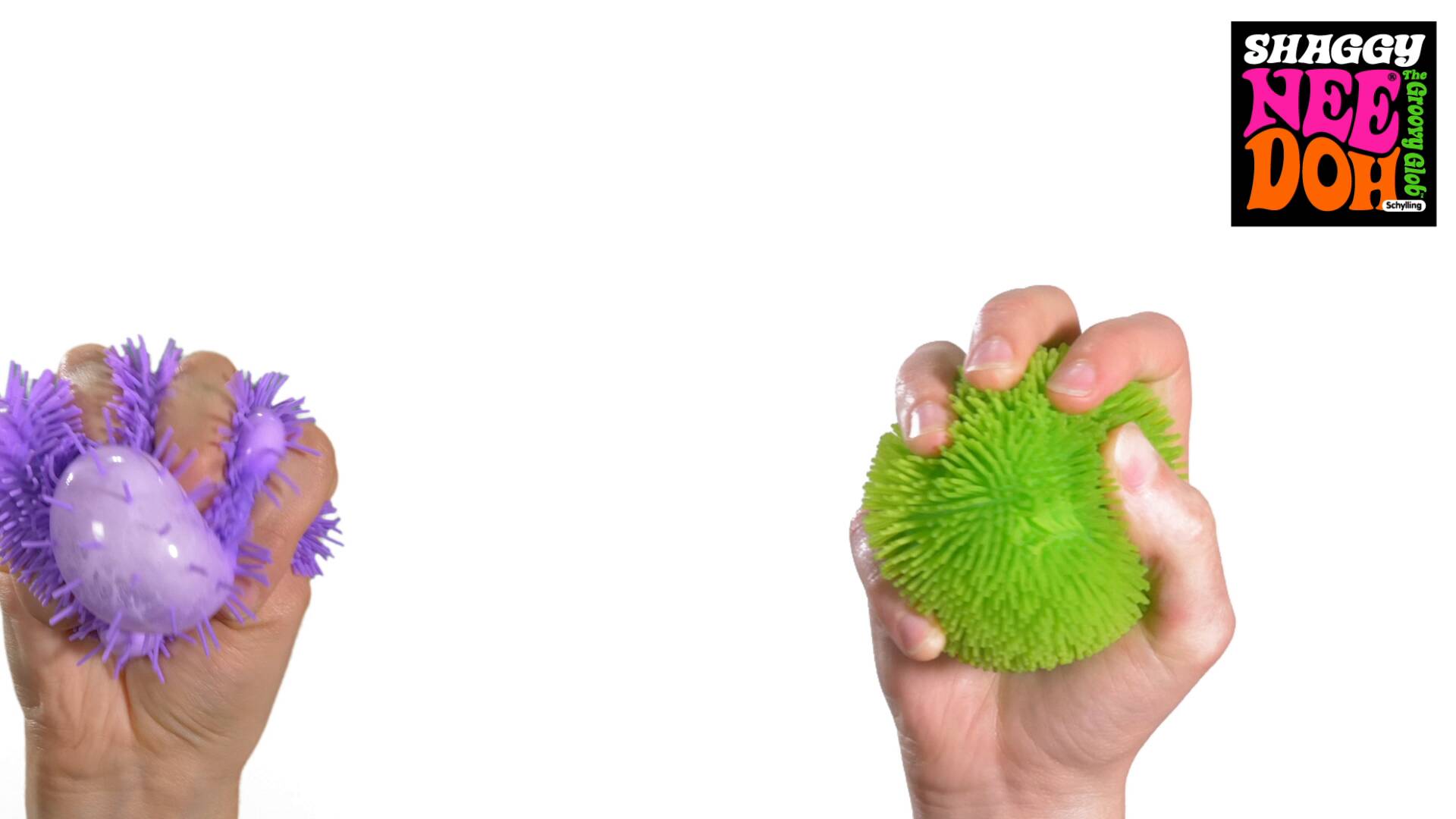 Textured Sensory Shaggy NeeDoh | Collection Winter Creek - Fuzzy Flocked Textured Sensory Fidget Ball Detail