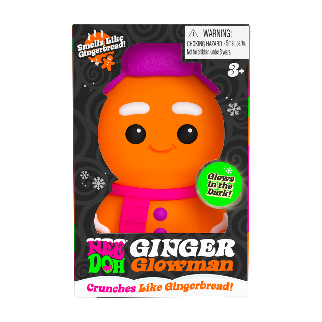 Purrfectly Squishy NeeDoh Ginger Glowman | Select Copper Path - Cute Animal-Shaped NeeDoh Fidget Toy for Kids - Surprise Me! (Random Style)